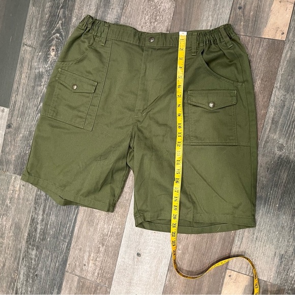 Vintage Boy Scouts of America Shorts Adult 40 Olive Green Snap Pockets Canvas - Picture 3 of 7